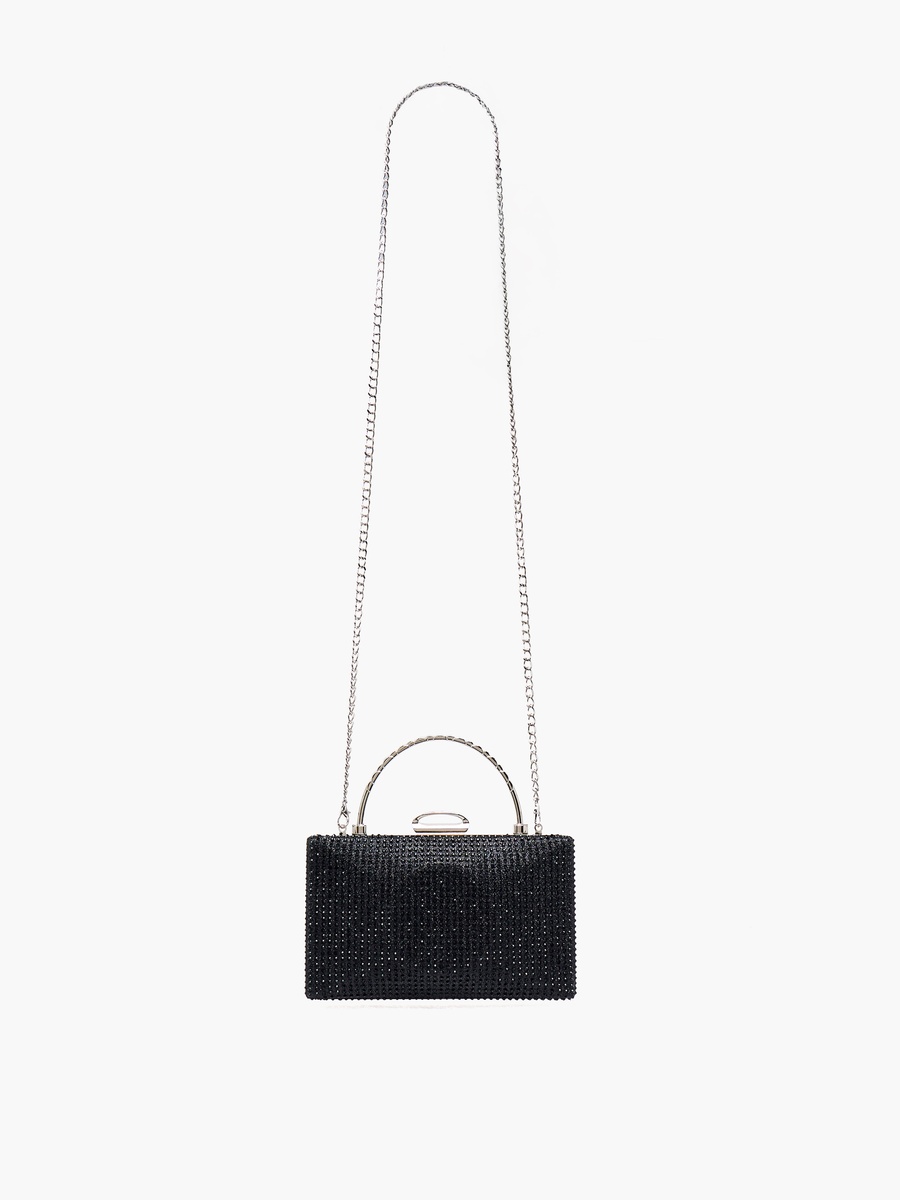 Embellished Clutch with Detachable Chain Strap