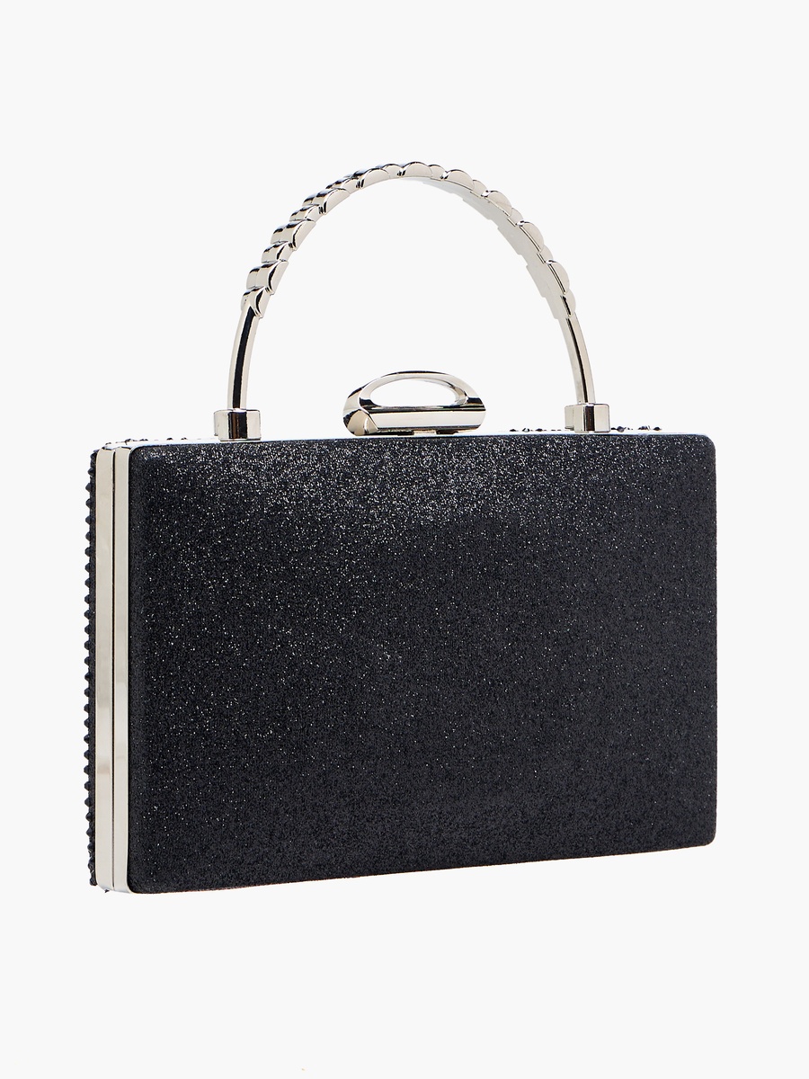 Embellished Clutch with Detachable Chain Strap