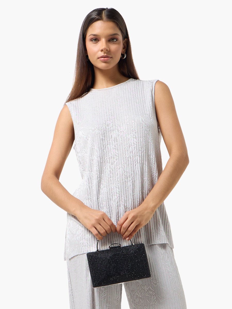 Embellished Clutch with Detachable Chain Strap