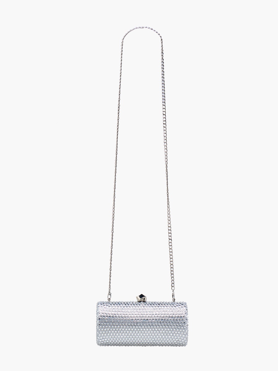 Embellished Clutch with Detachable Chain Strap