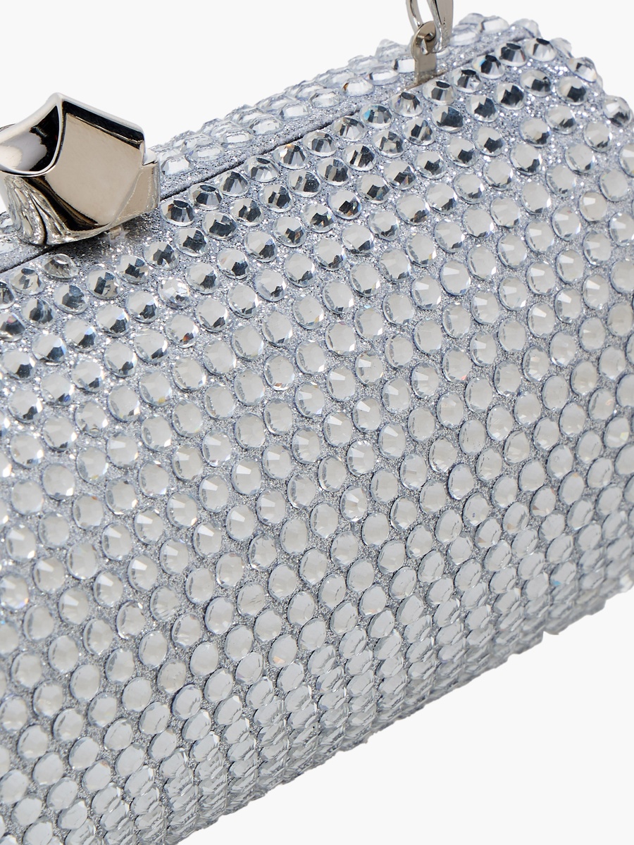 Embellished Clutch with Detachable Chain Strap