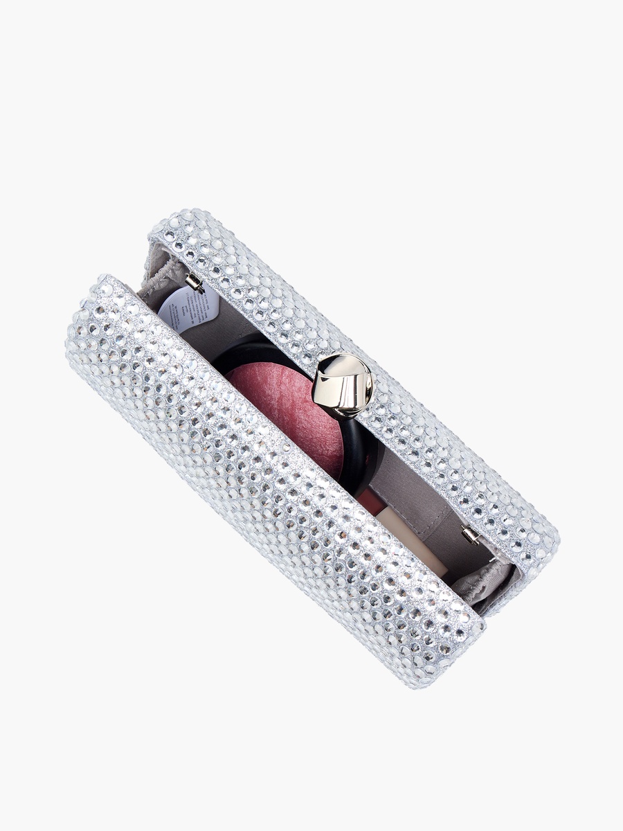 Embellished Clutch with Detachable Chain Strap
