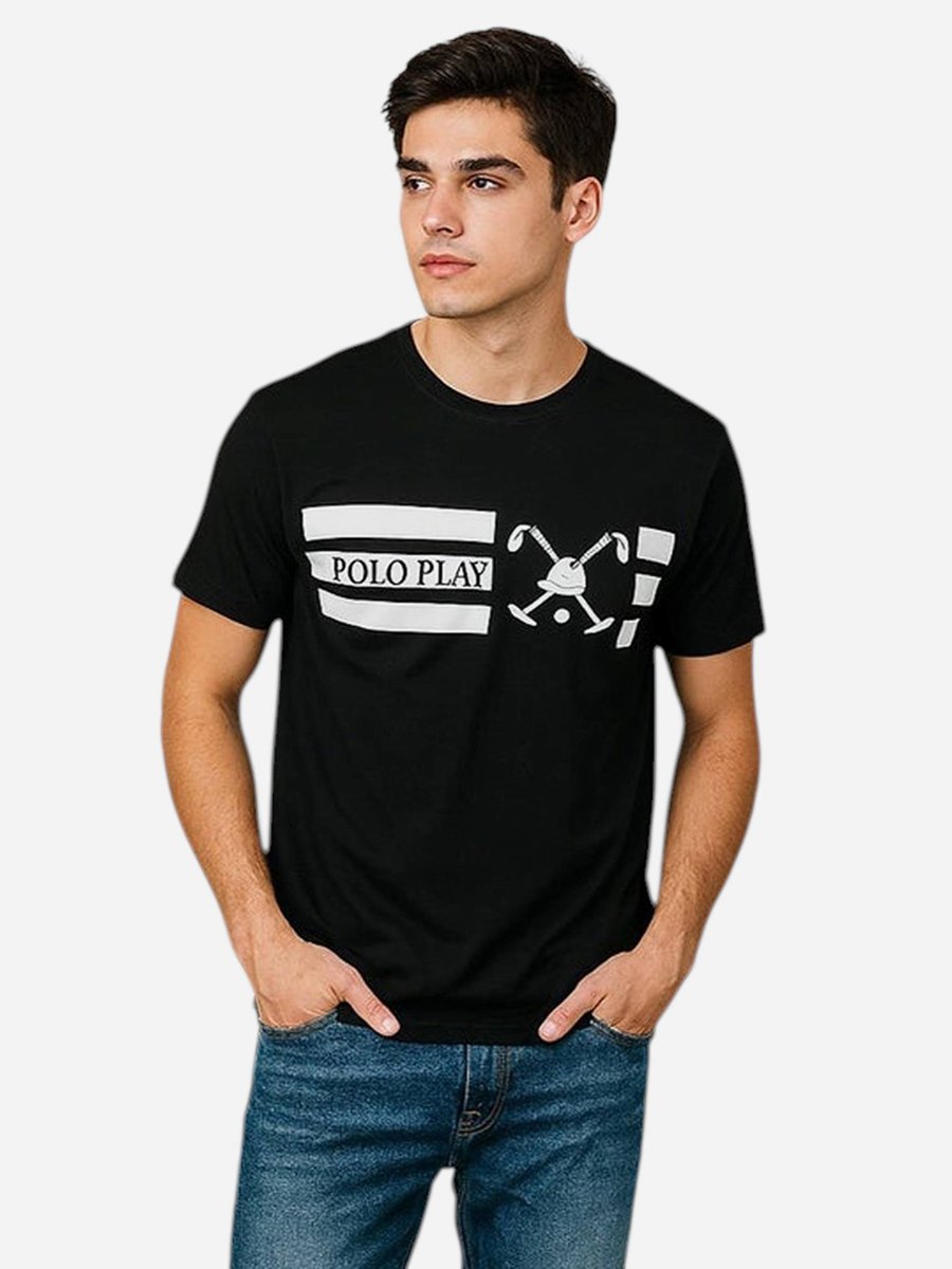 Men Graphic Logo Crew Neck T-Shirt 