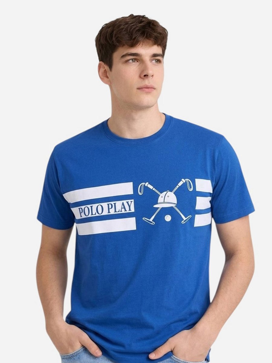 Men Graphic Logo Crew Neck T-Shirt 
