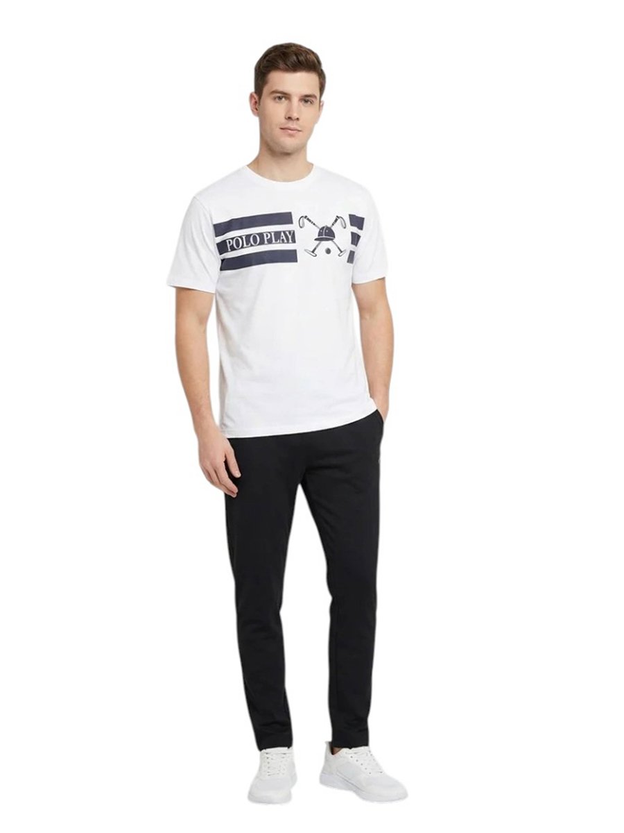 Men Graphic Logo Crew Neck T-Shirt 