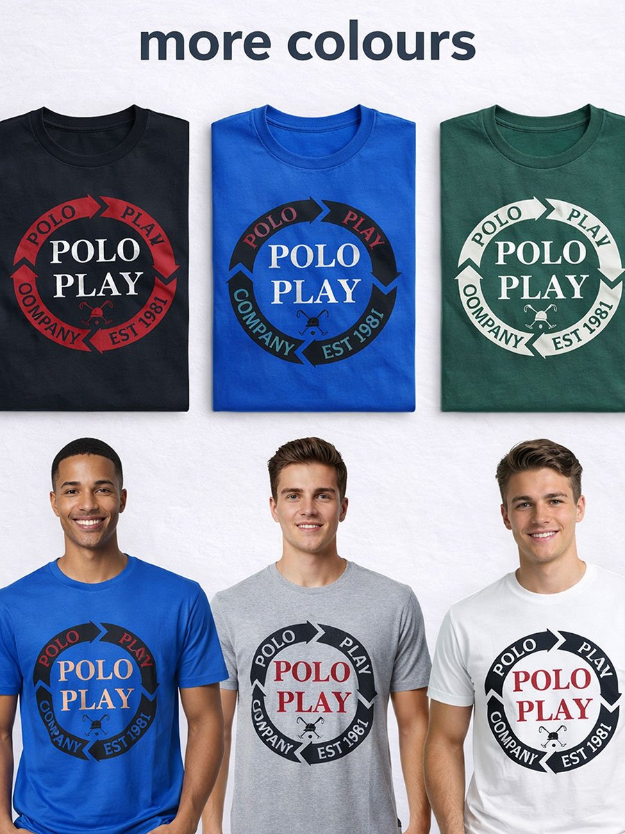 Men Graphic Logo Crew Neck T-Shirt 