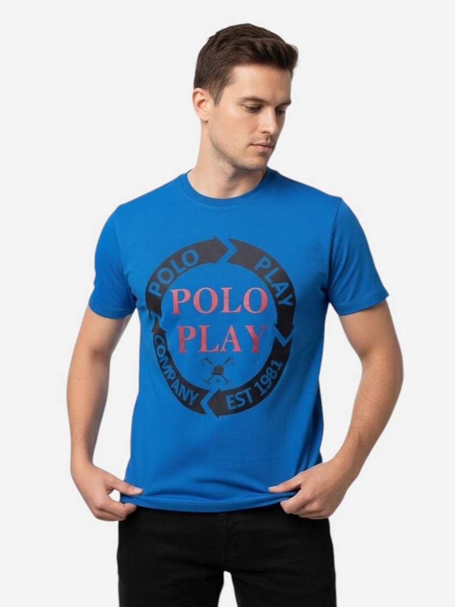 Men Graphic Logo Crew Neck T-Shirt 