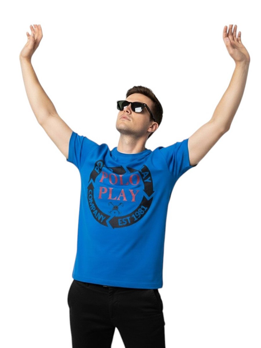 Men Graphic Logo Crew Neck T-Shirt 