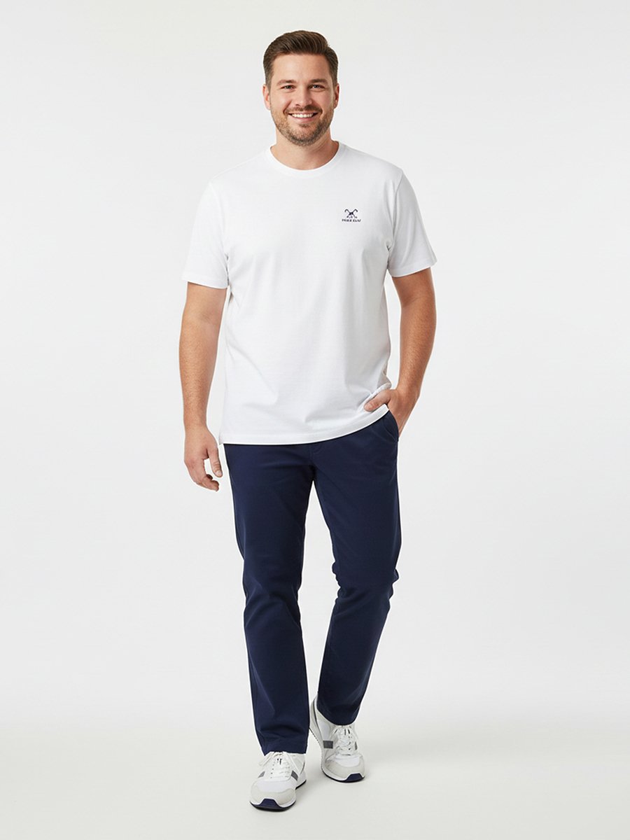 تيشيرت بياقة دائرية وشعار جرافيك للرجال