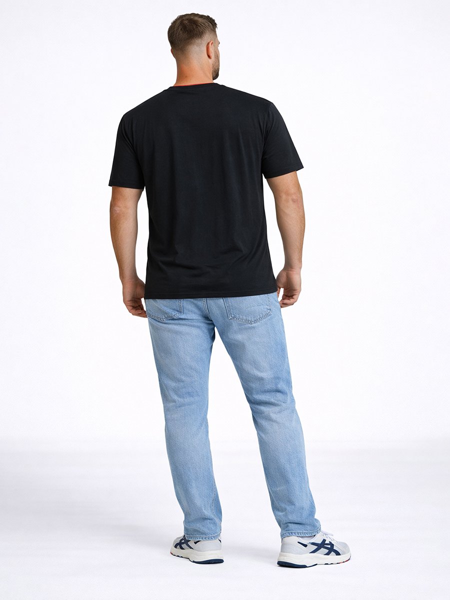 Men Graphic Logo Crew Neck T-Shirt 