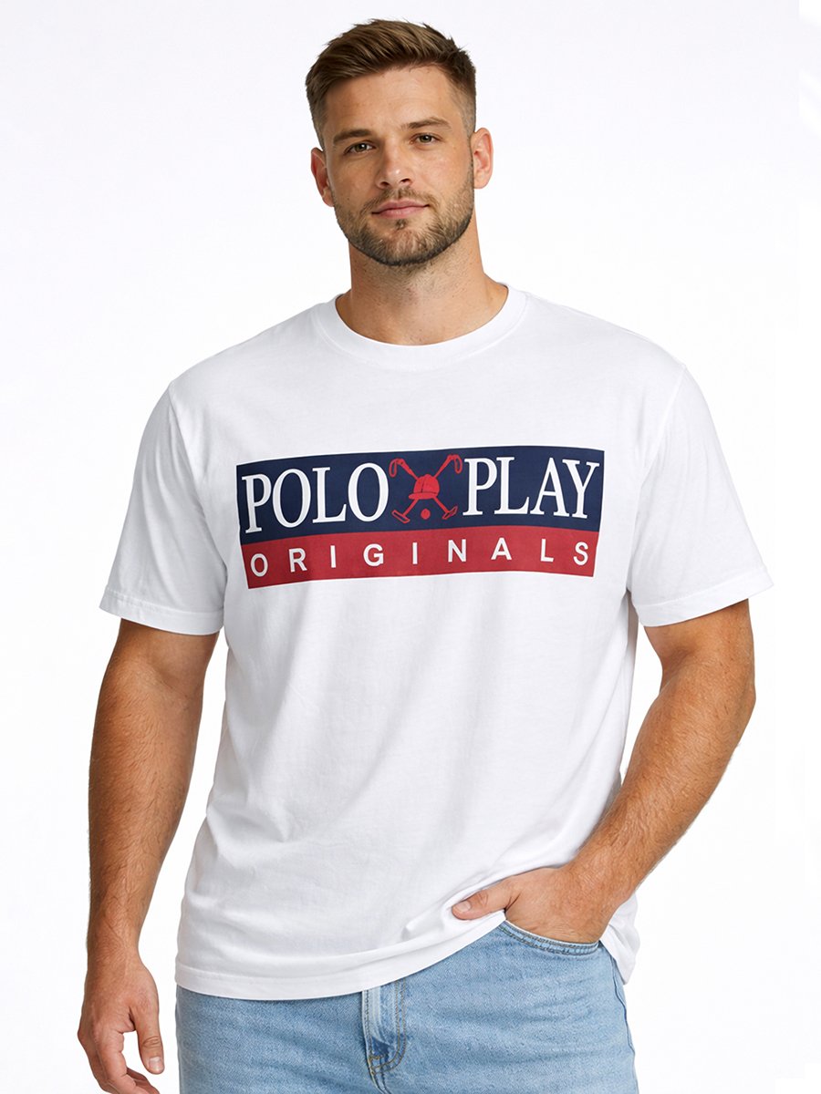 Men Graphic Logo Crew Neck T-Shirt 