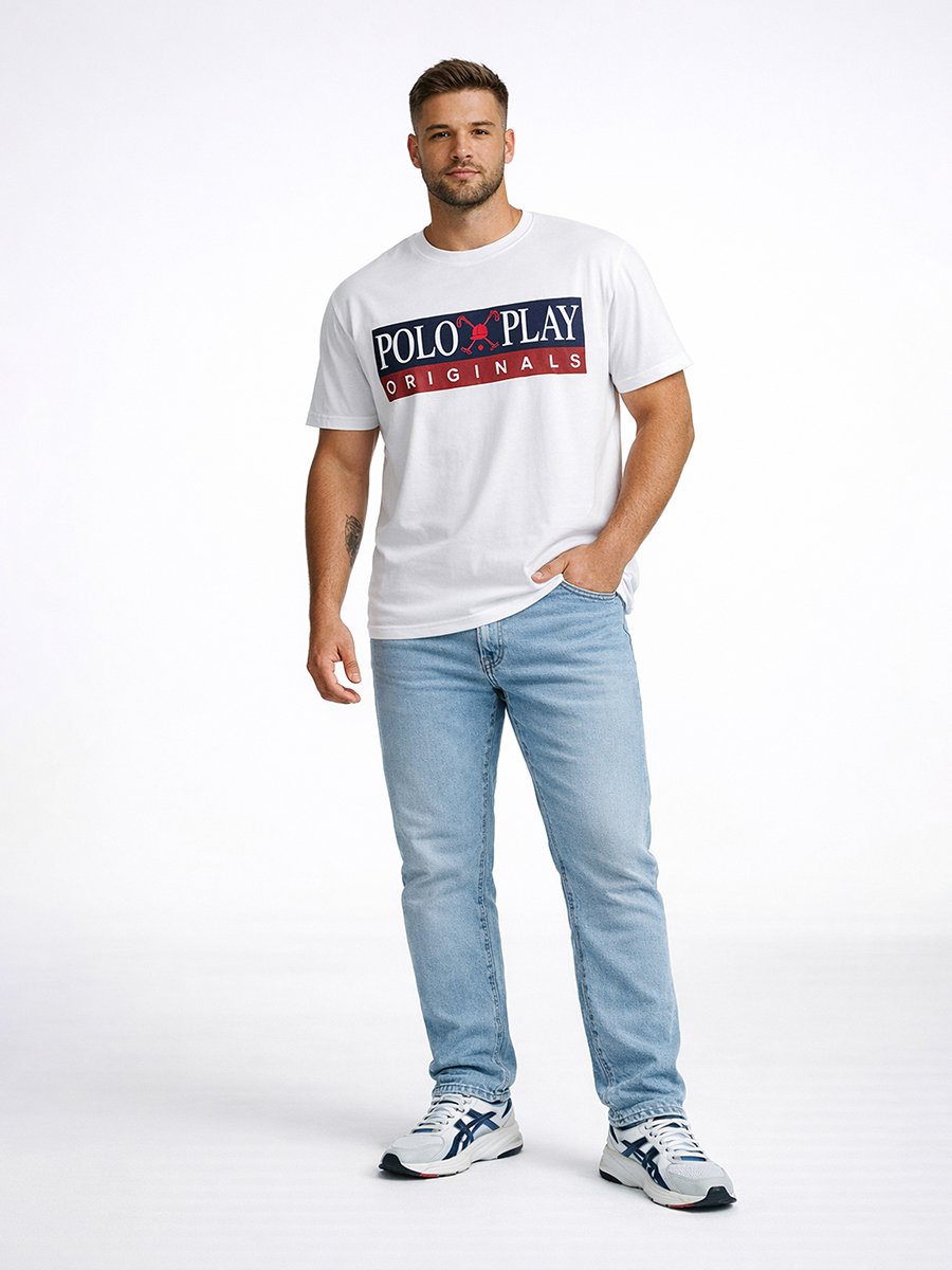 Men Graphic Logo Crew Neck T-Shirt 
