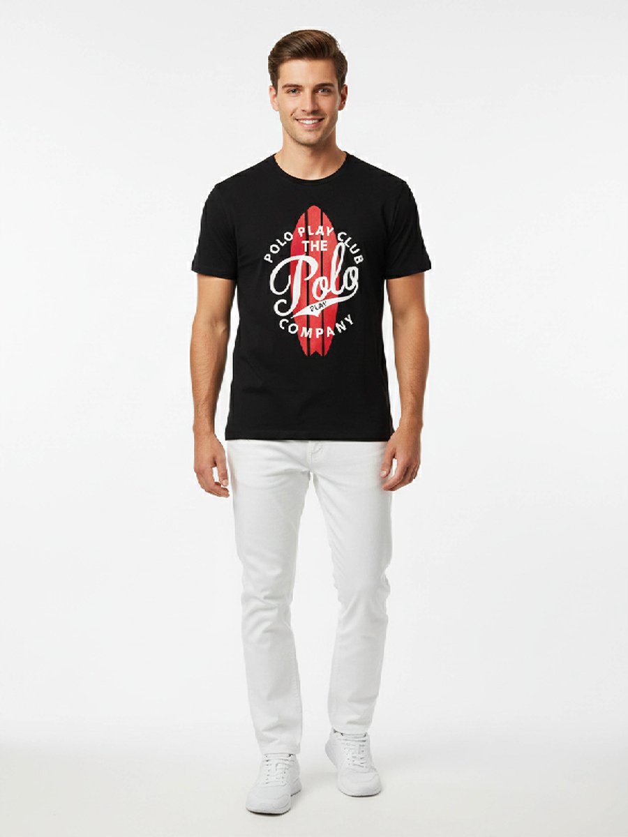 Men Graphic Logo Crew Neck T-Shirt 