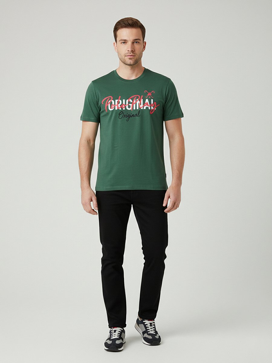 Men Graphic Logo Short Sleeve T-Shirt 