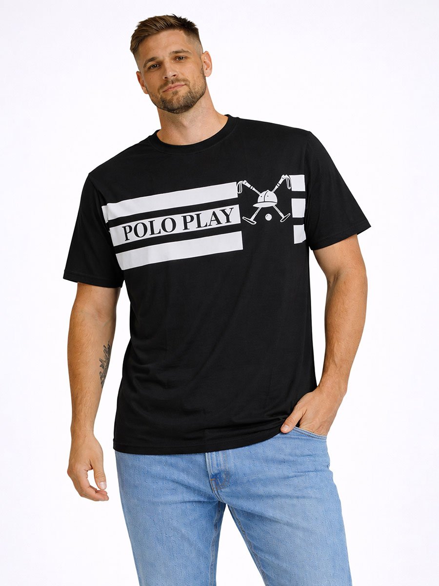 Men Graphic Logo Crew Neck T-Shirt 
