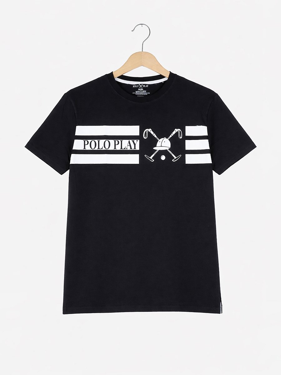 Men Graphic Logo Crew Neck T-Shirt 