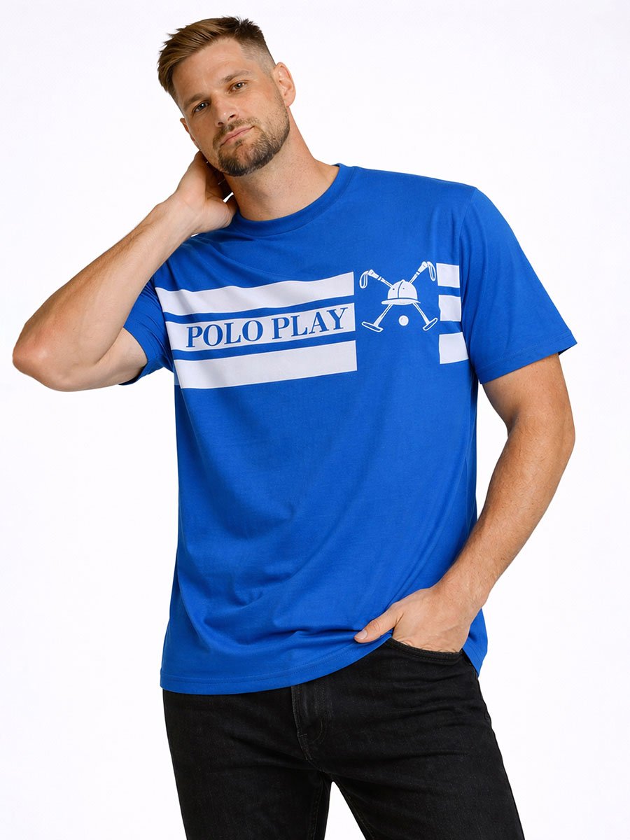 Men Graphic Logo Crew Neck T-Shirt 