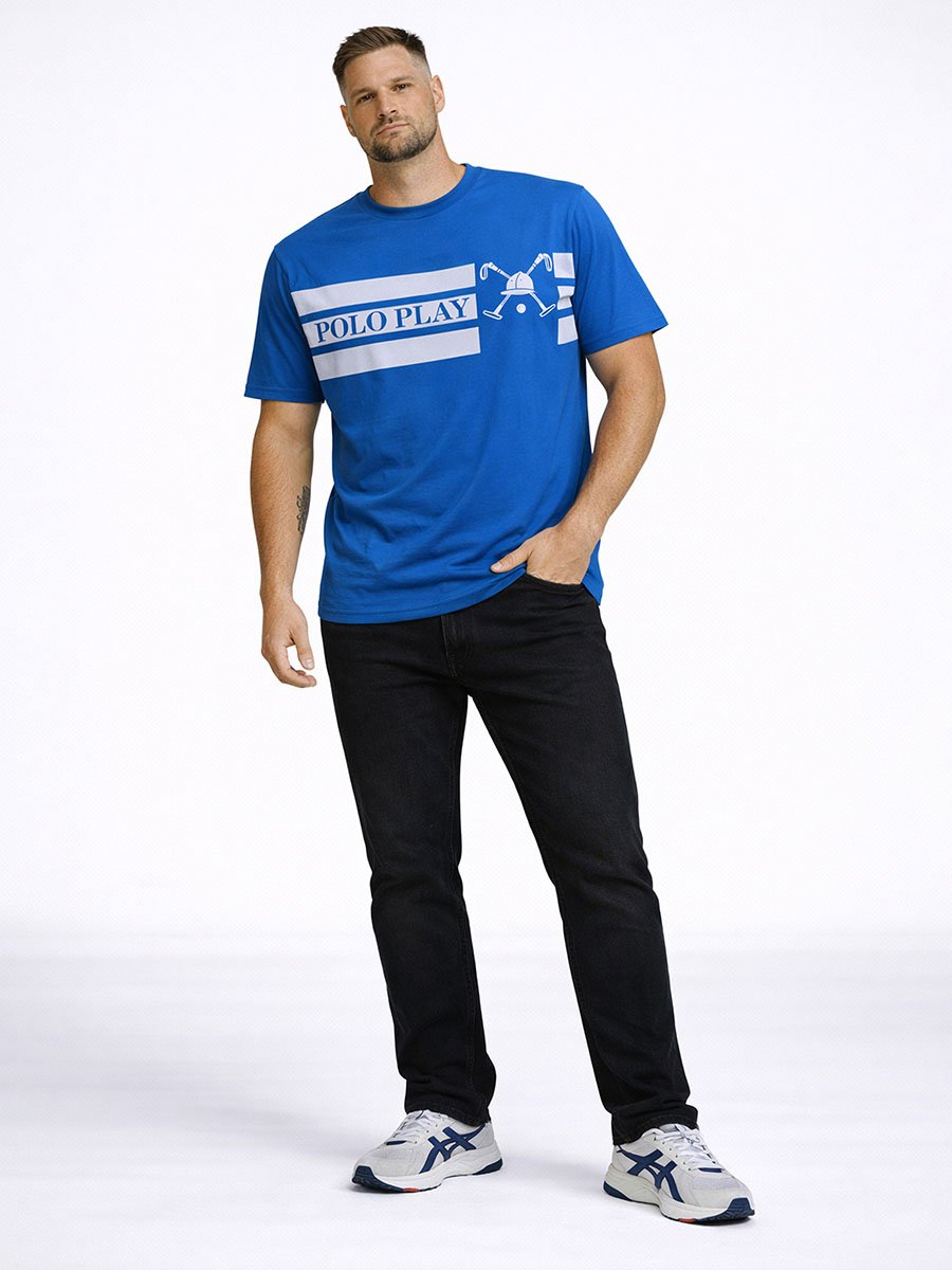 Men Graphic Logo Crew Neck T-Shirt 