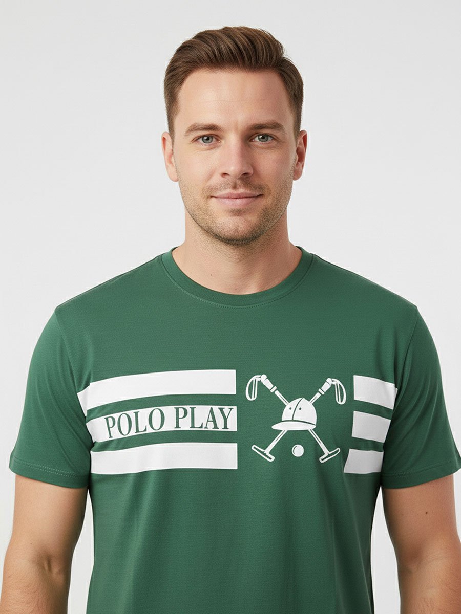 Men Graphic Logo Short Sleeve T-Shirt 