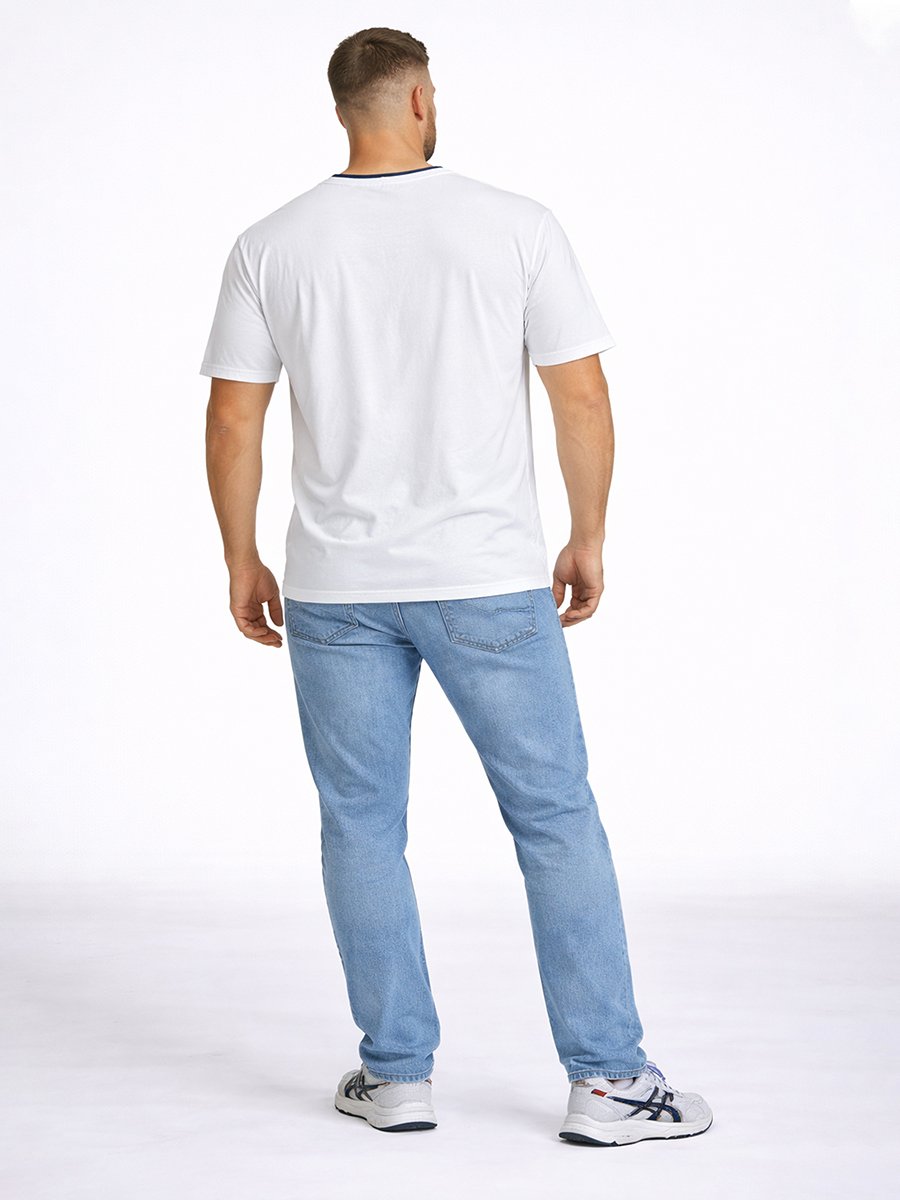 Men Graphic Logo Crew Neck T-Shirt 