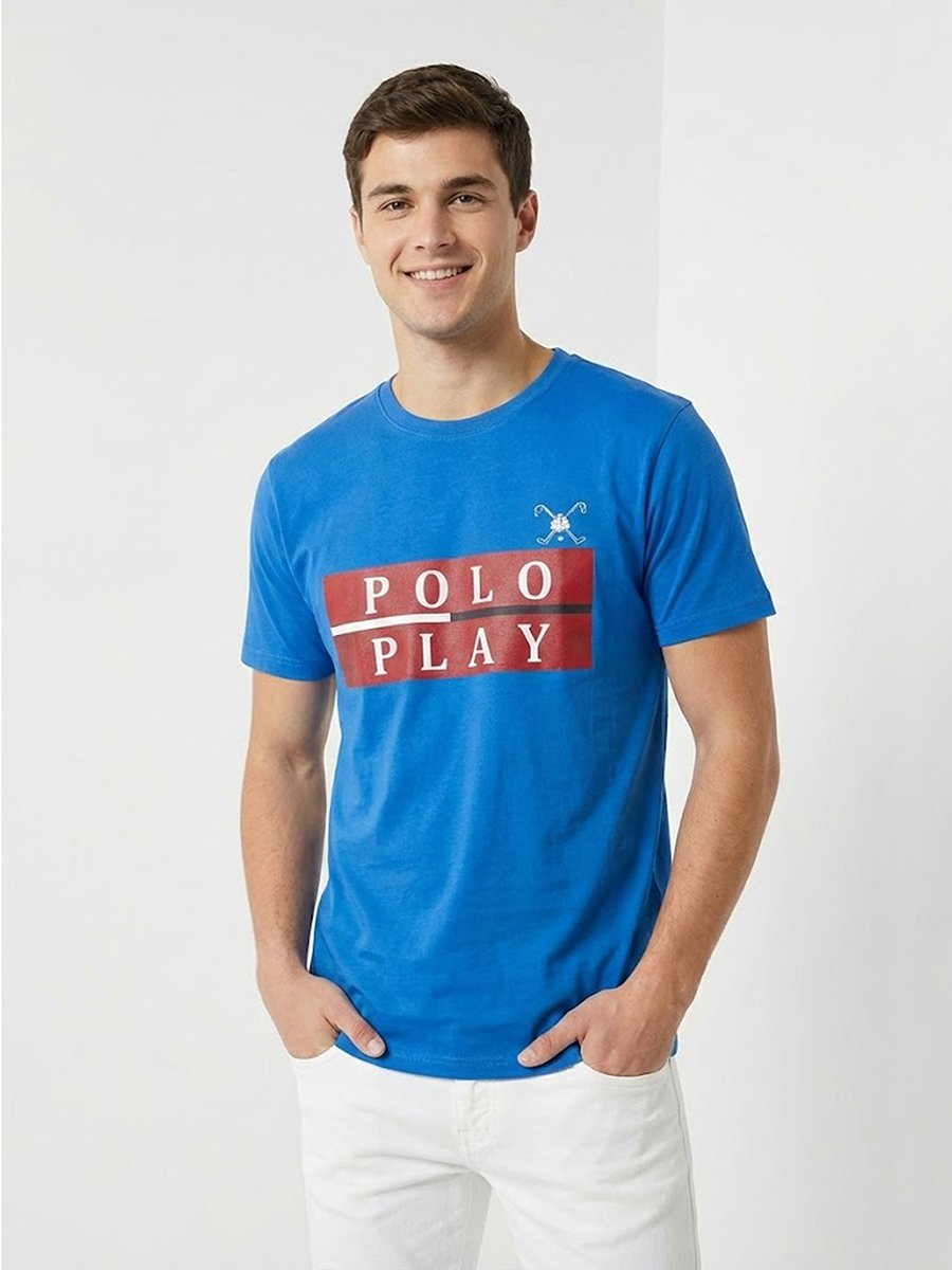 Men Graphic Logo Crew Neck T-Shirt 