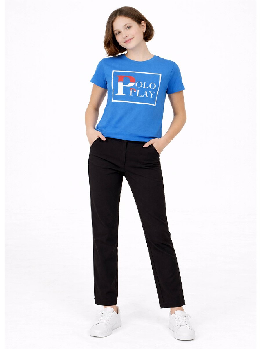 Teen Girls Graphic Logo Cotton T-Shirt