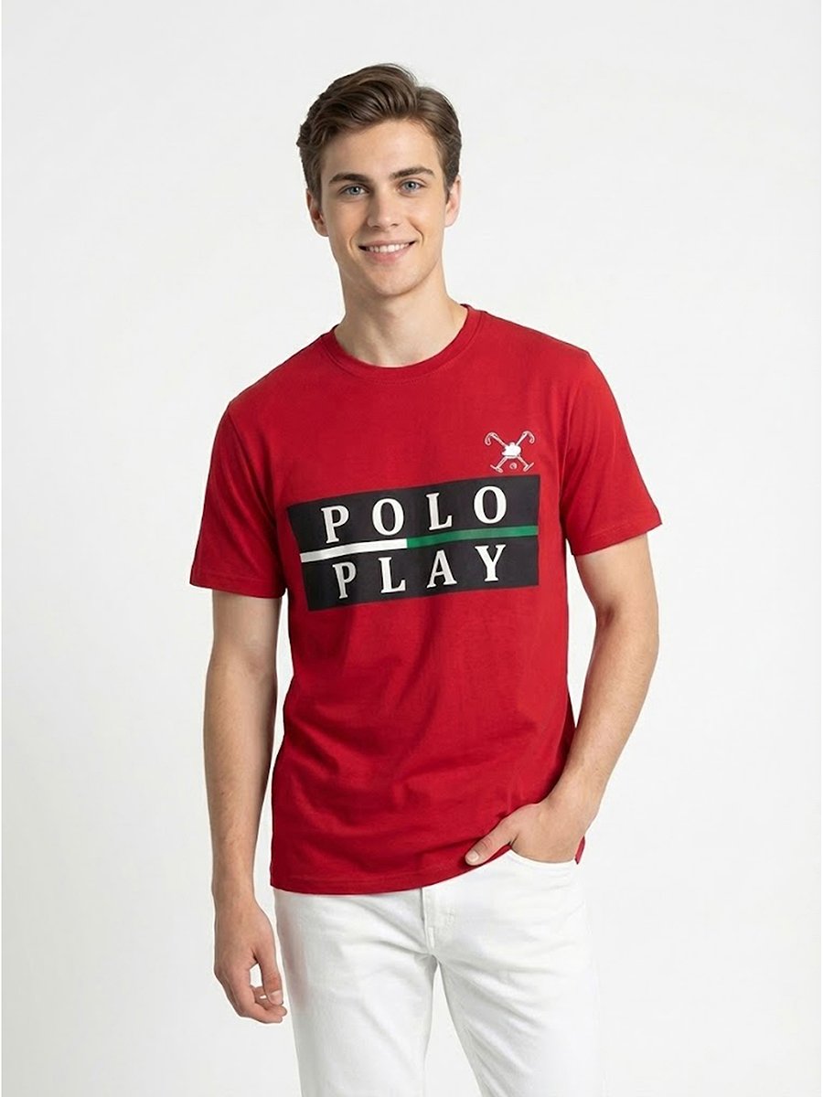 Men Graphic Logo Crew Neck T-Shirt 