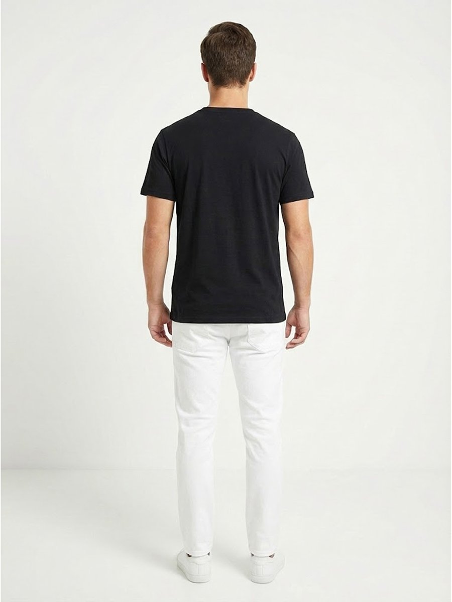 Men Graphic Logo Crew Neck T-Shirt 