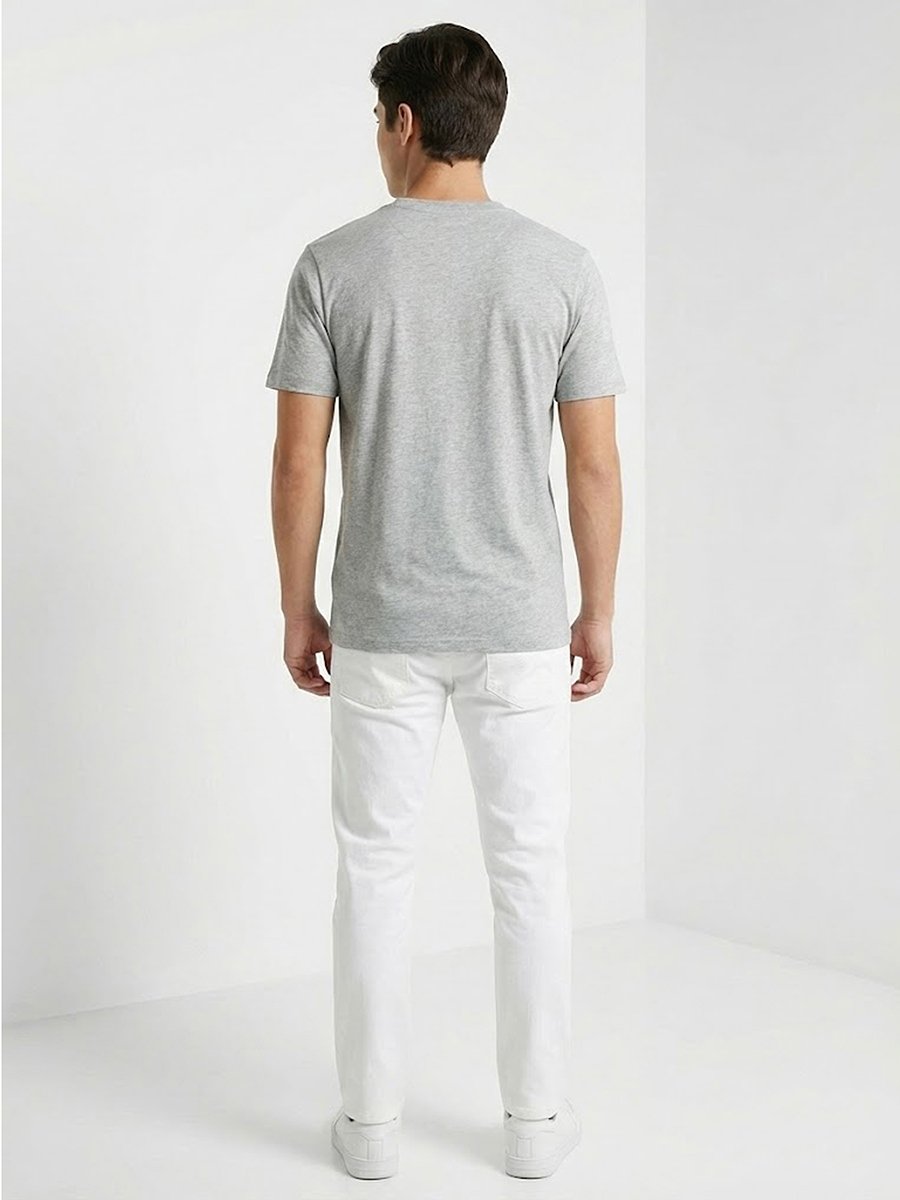 Men Graphic Logo Crew Neck T-Shirt 