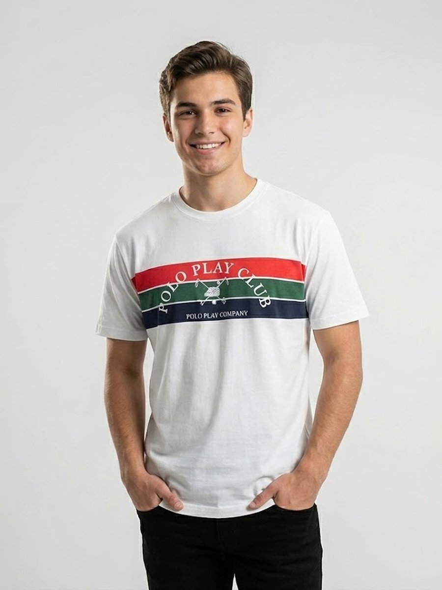 Men Graphic Logo Crew Neck T-Shirt 