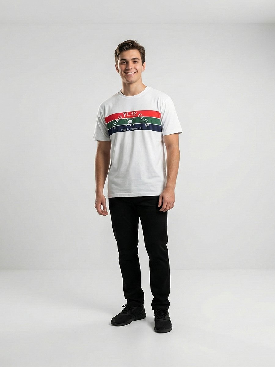 Men Graphic Logo Crew Neck T-Shirt 