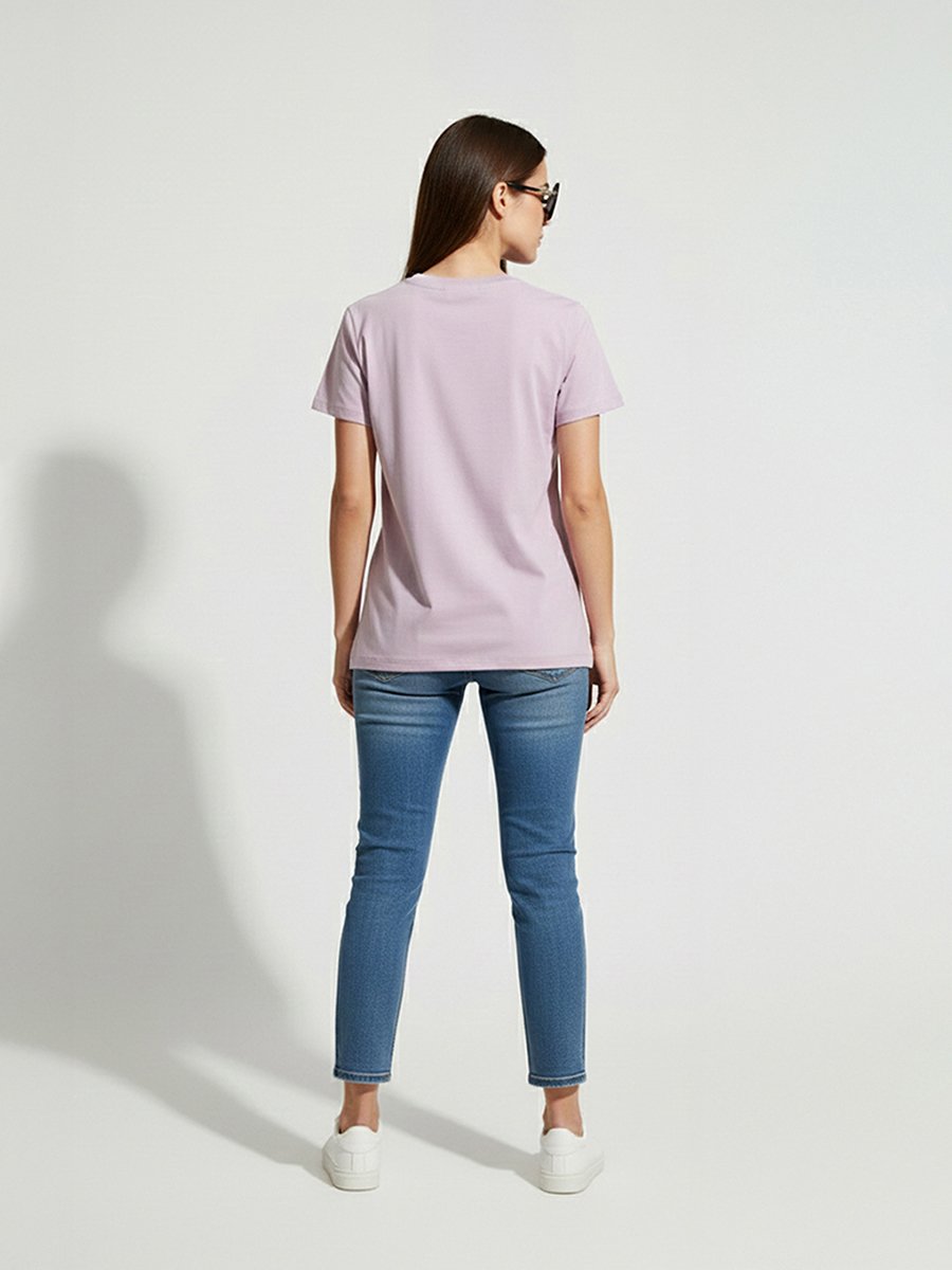 Lilac Graphic Logo Crew Neck T-Shirt