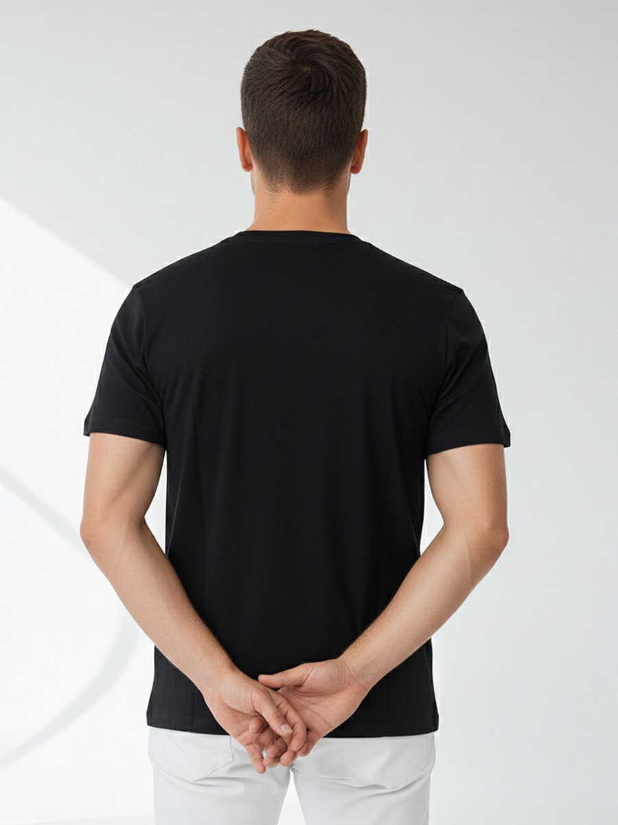 Men Embossed Logo Crew Neck T-Shirt 