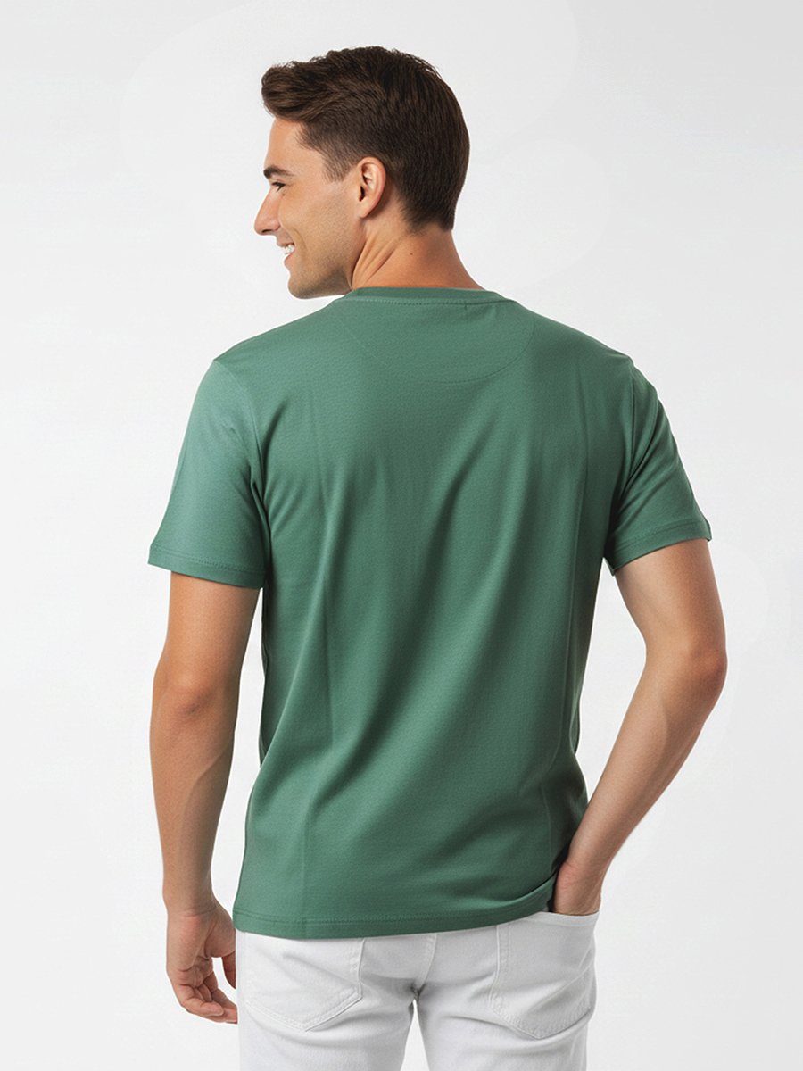 Men Embossed Logo Crew Neck T-Shirt 