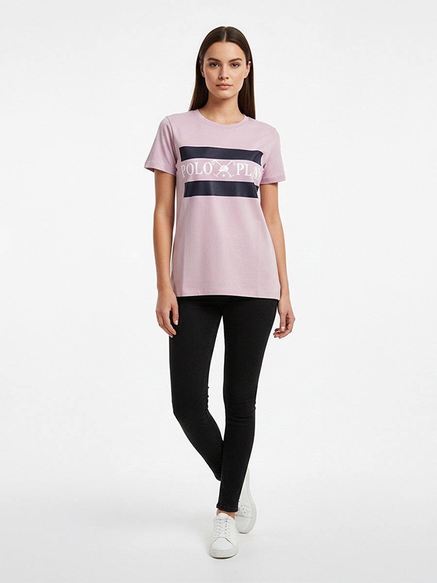 Lilac Graphic Logo Crew Neck T-Shirt