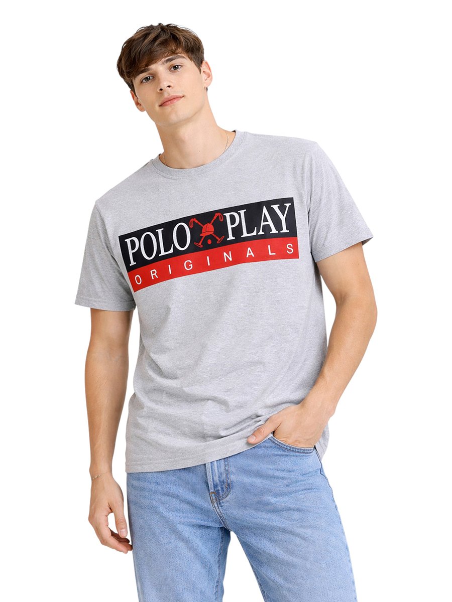 Men Graphic Logo Crew Neck T-Shirt 