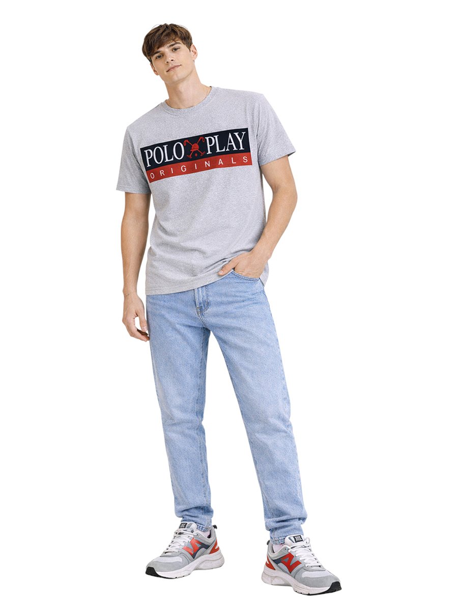 Men Graphic Logo Crew Neck T-Shirt 