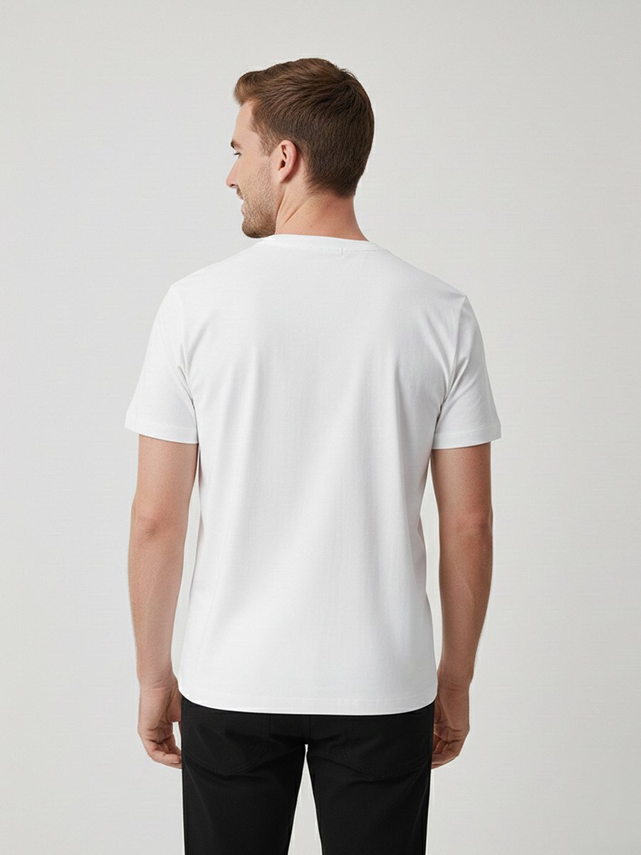 Men Graphic Logo Crew Neck T-Shirt 