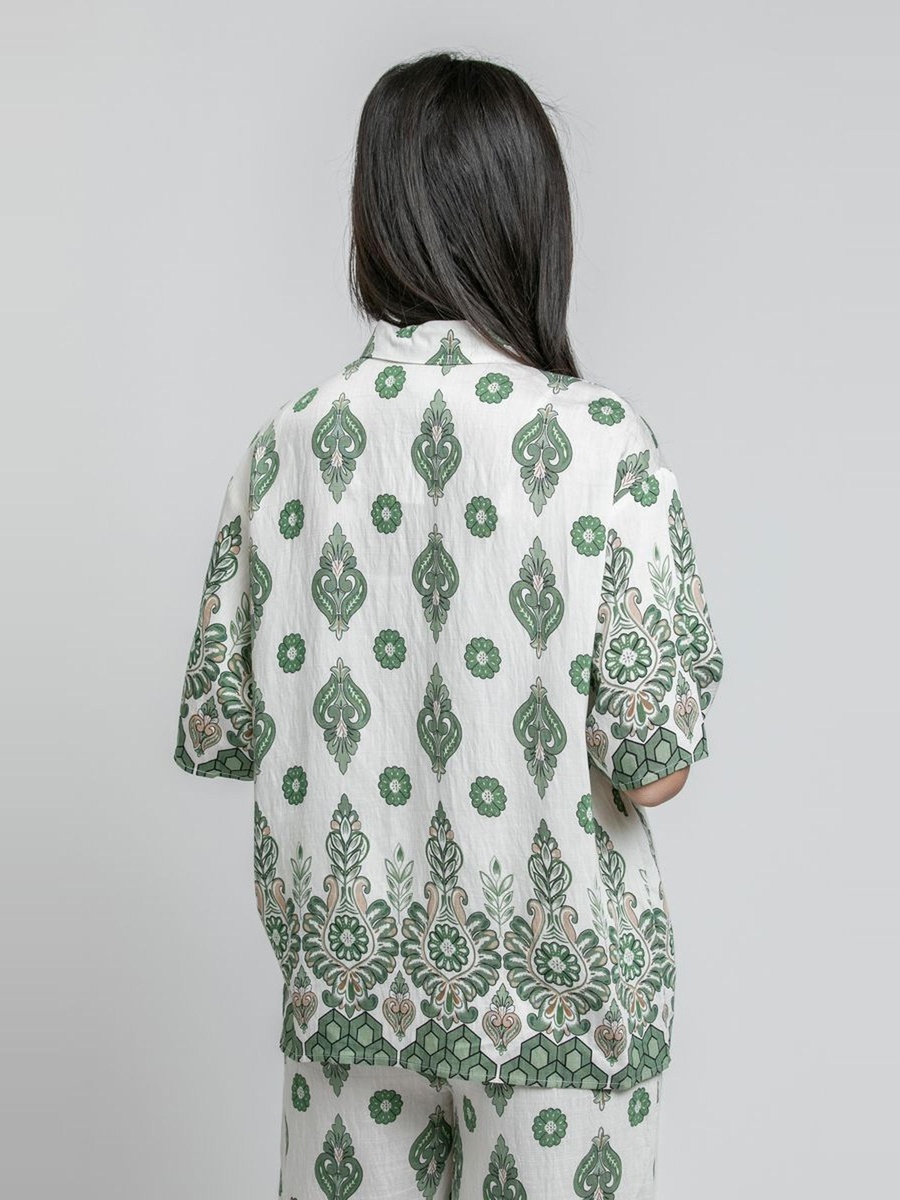 Printed Button Down Shirt