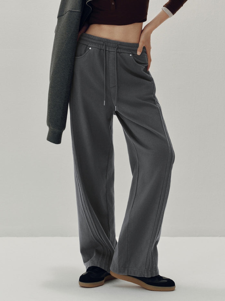 Wide-Leg Pants with Drawstring Waist