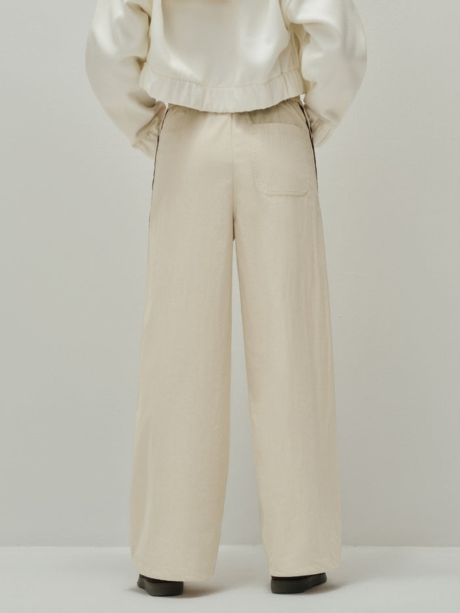Straight Leg Track Pants with Side Stripes