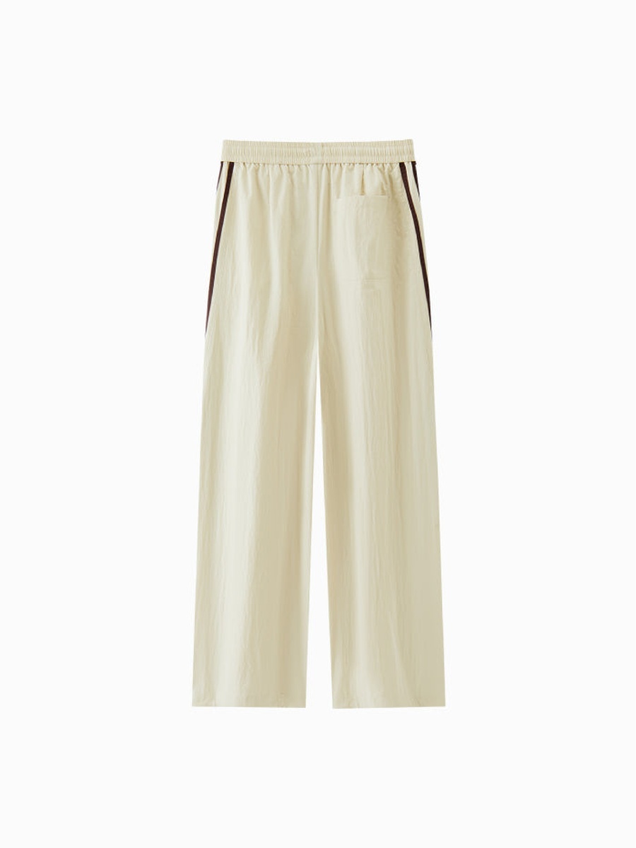 Straight Leg Track Pants with Side Stripes