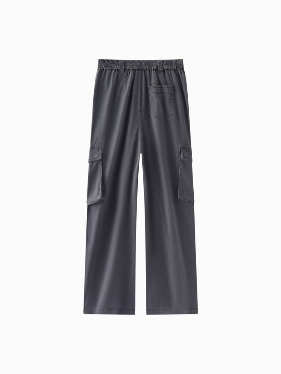 Solid Cargo Pants