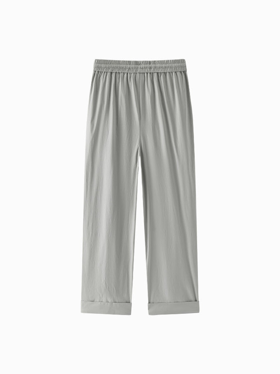 Wide Leg Pants with Elastic Waist