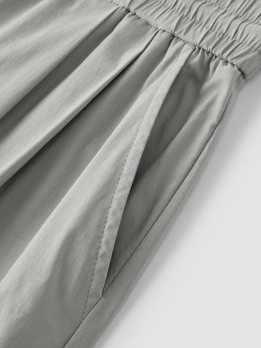 Wide Leg Pants with Elastic Waist