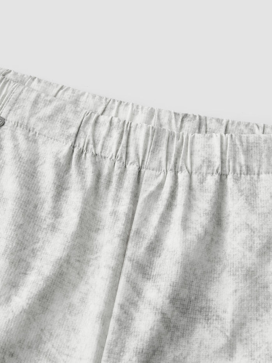 Tie and Dye Printed Pants with Side Straps and Elastic Waist