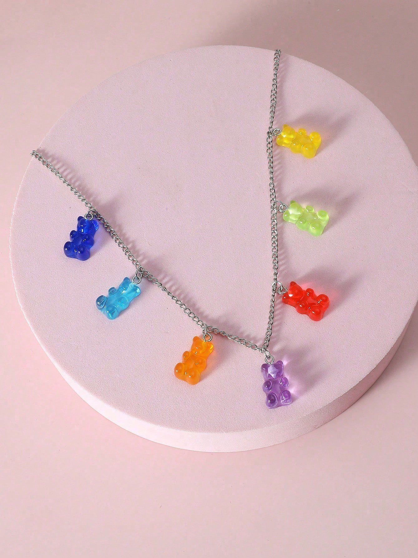 Resin Bear Charm Necklace
