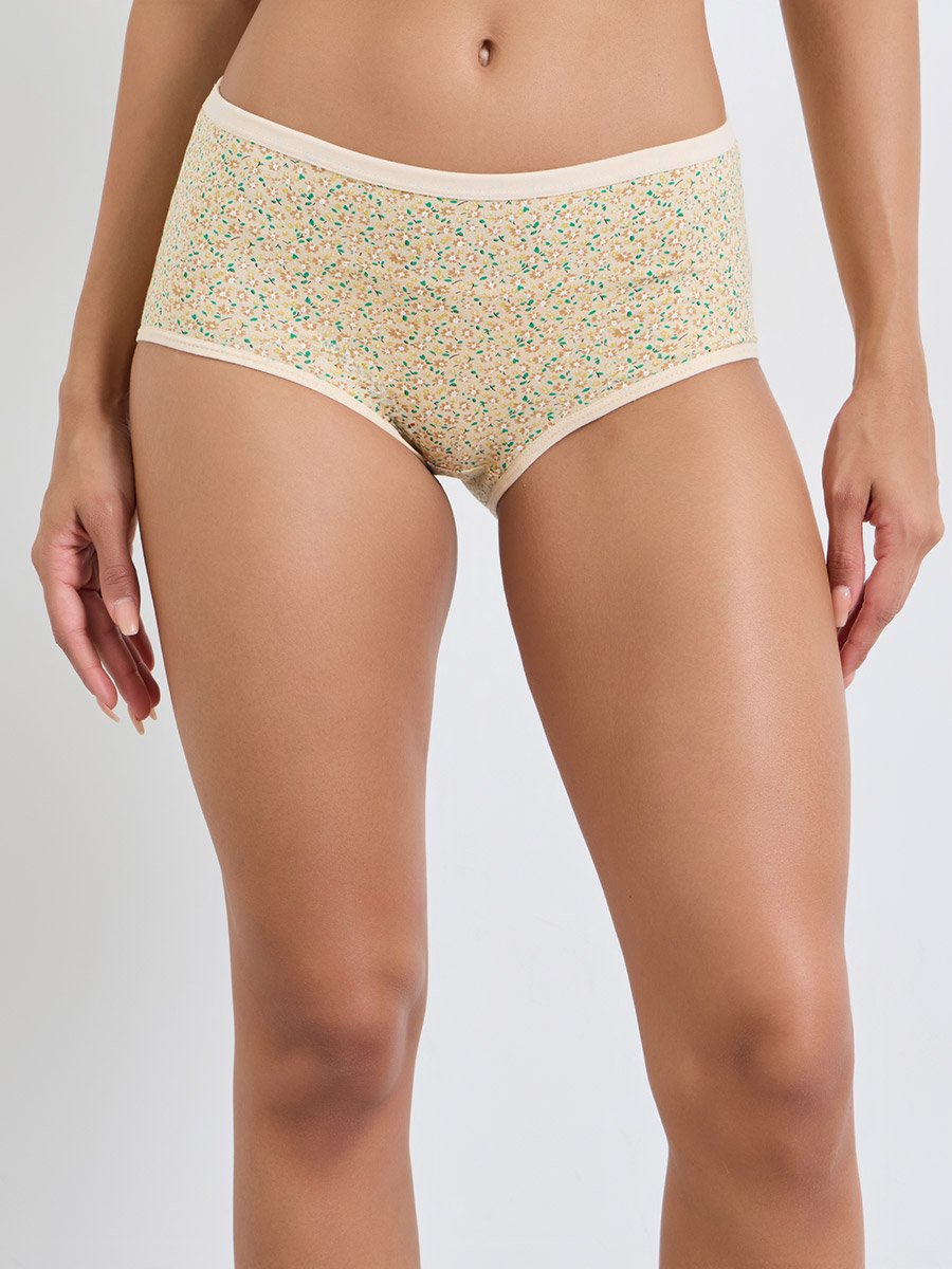 Pack of 3 - Assorted Printed Cotton Elastane Full Briefs