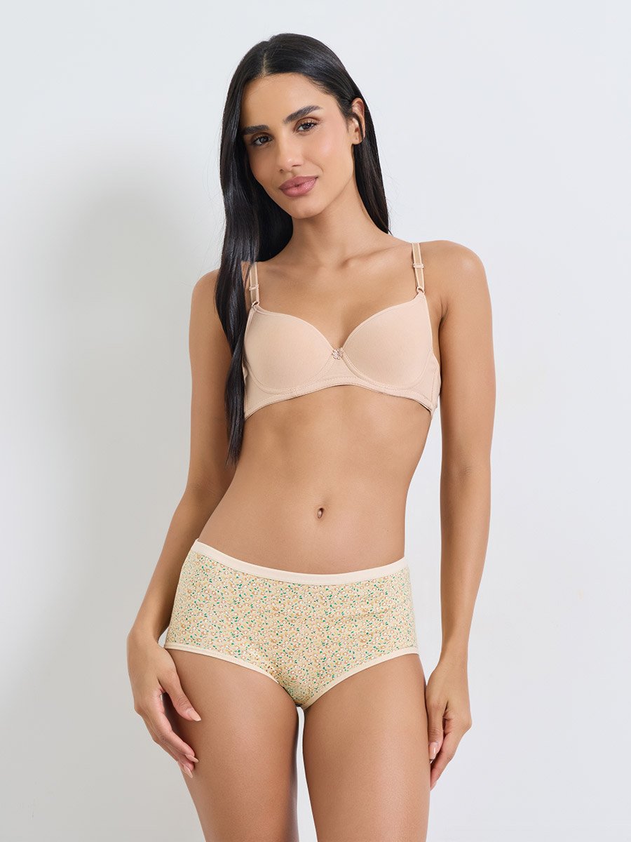 Pack of 3 - Assorted Printed Cotton Elastane Full Briefs