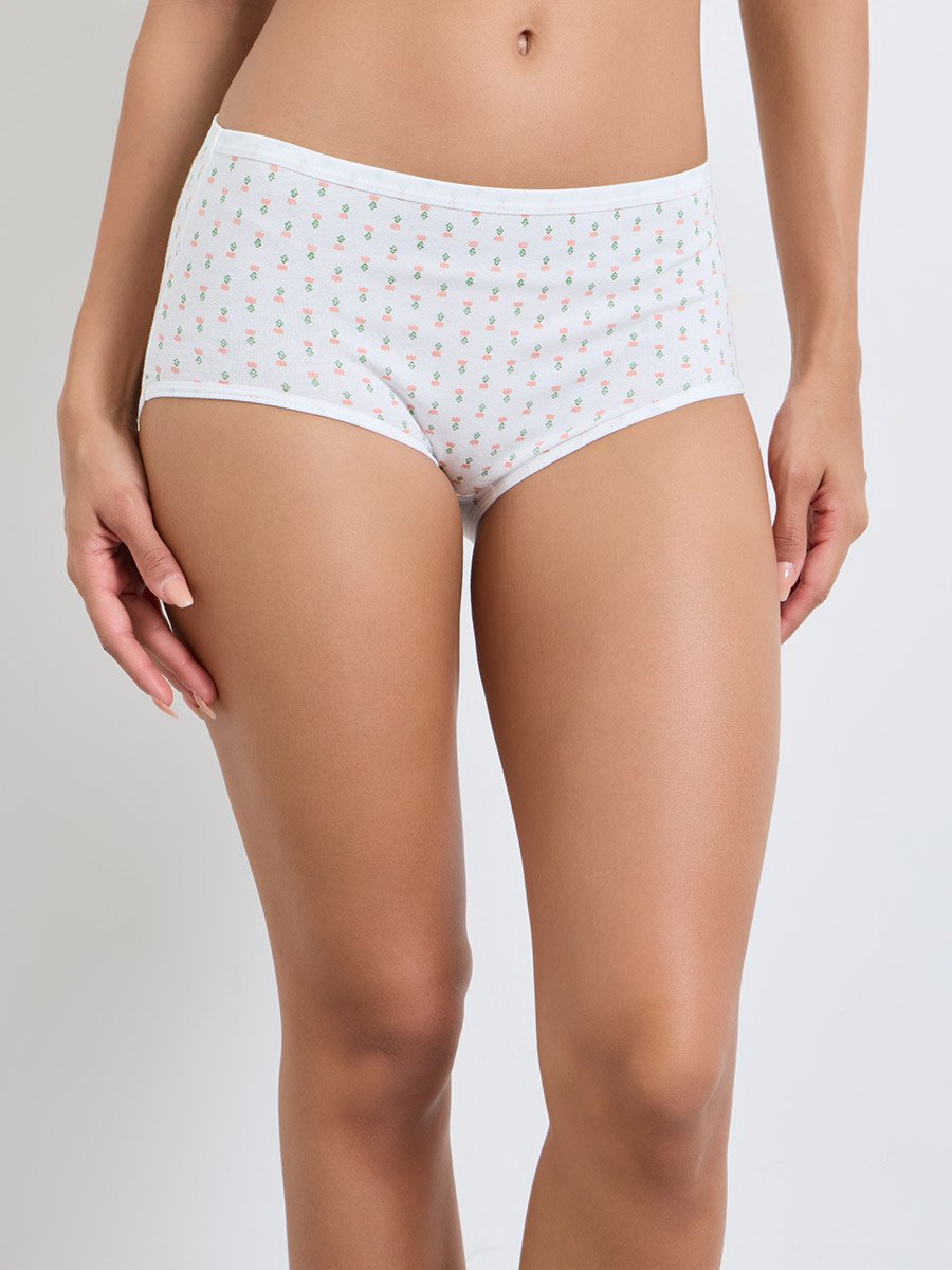 Pack of 3 - Assorted Printed Cotton Elastane Full Briefs